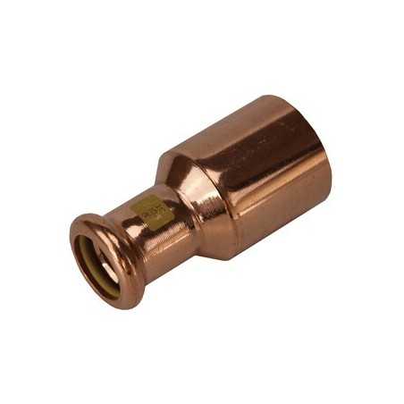 Nypel redukcyjny do gazu DN22X15 miedziany Press profil M