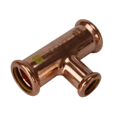 Trójnik redukcyjny do gazu DN28X22X28 miedziany Press profil M