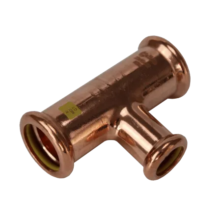 Trójnik redukcyjny do gazu DN 22X15X22 miedziany Press profil M