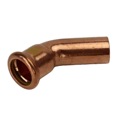 Kolanko nyplowe 45 stopni do gazu DN28 miedziane Press profil M