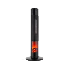 Termowentylator kolumnowy PTC Teesa 1000/2000W z funkcą imitacji kominka (pilot)