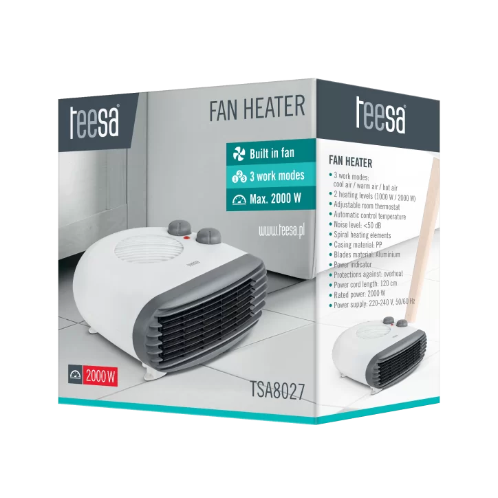 Termowentylator Teesa (1000 W, 2000 W)