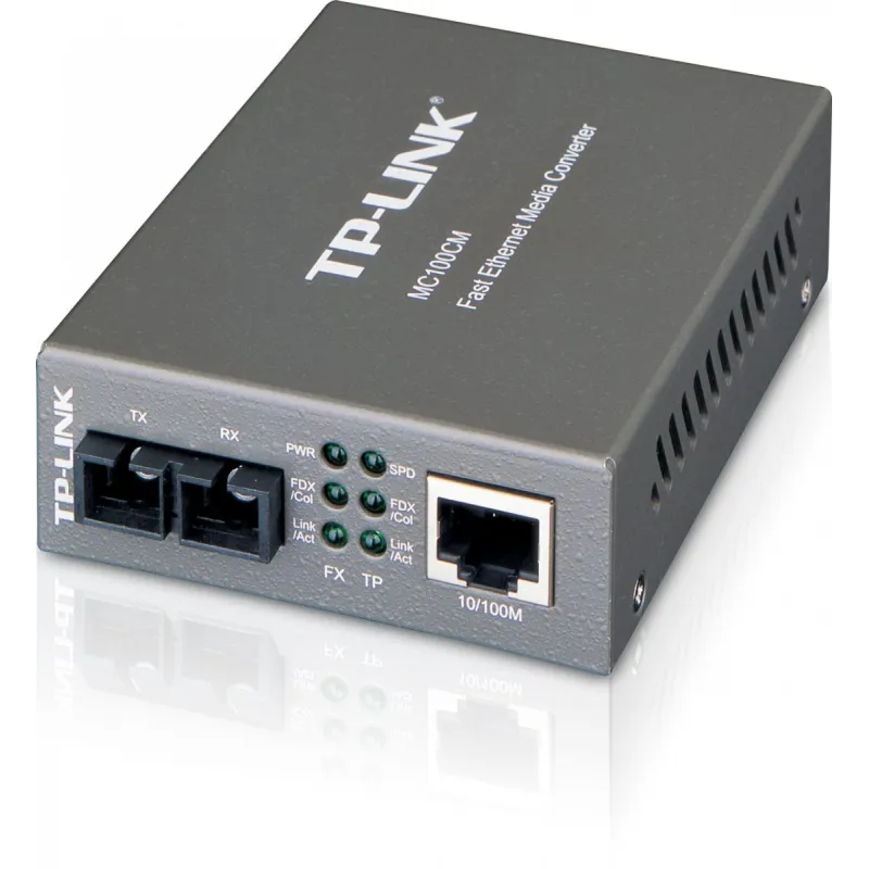 TP-LINK MC 100CM Konwerter światłowodowy 10/100Mbps RJ45, MM, SC, do 2km TP-LINK MC 100CM Konwerter światłowodowy 10/100Mbps RJ45, MM, SC, do 2km