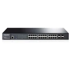TP-LINK T2600G-28TS (SG3424) Pure Gigabit L2 Managed Switch, 24x 10/100/1000Mbps RJ45 ports, 4 combo SFP slots