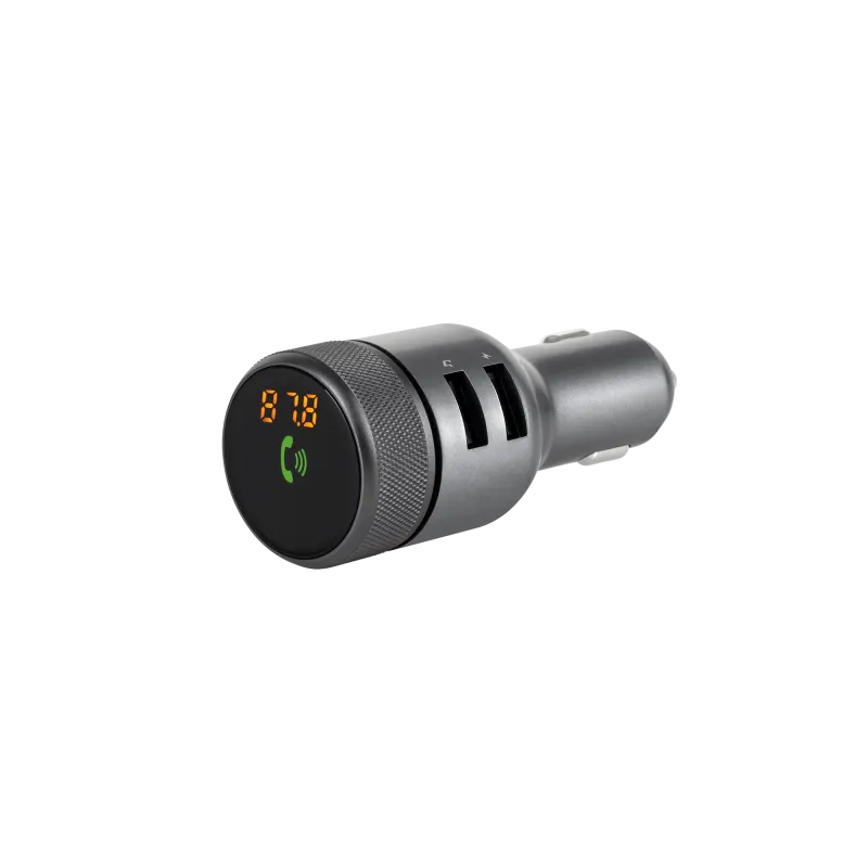 Transmiter samochodowy z funkcją bluetooth i dwoma gniazdami USB Transmiter samochodowy z funkcją bluetooth i dwoma gniazdami USB