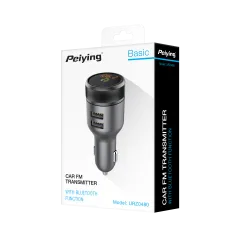 Transmiter samochodowy z funkcją bluetooth i dwoma gniazdami USB