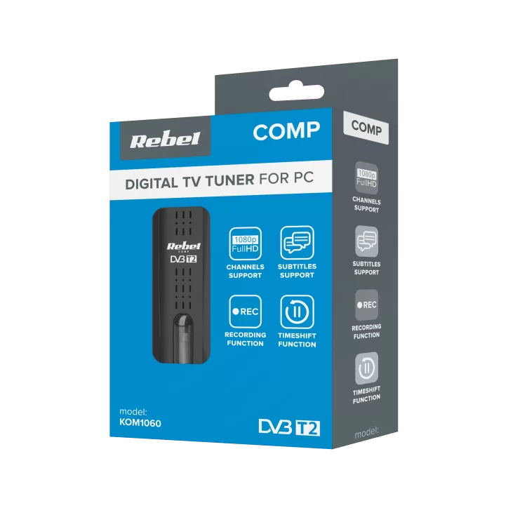 Tuner cyfrowy USB DVB-T2 H.265 HEVC REBEL