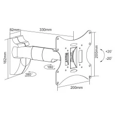 Uchwyt do ściany 23-43" srebrny LCD-UCH0042S