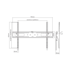 Uchwyt do ściany Kruger&Matz do LED TV 60-100 cali (regulacja w pionie)