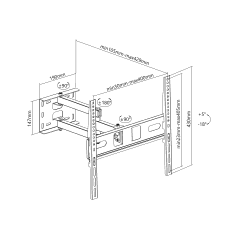 Uchwyt naścienny uniwersalny do LED TV (32-55") regulacja w pionie i poziomie