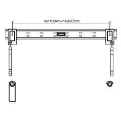 Uchwyt naścienny uniwersalny do LED TV (37-70")