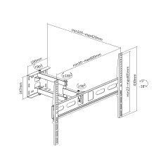 Uchwyt naścienny uniwersalny do LED TV (37-70") regulacja w pionie i poziomie