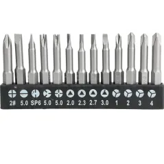 Zestaw końcówek specjalnych, 50 mm , CR-V, 13 szt.