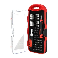 Zestaw wkrętak z grzechotką, końcówki, nasadki, 59 szt.