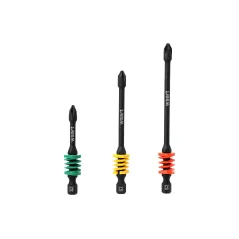 Końcówki wkrętakowe udarowe krzyżowe PH2, 3 szt., antislip