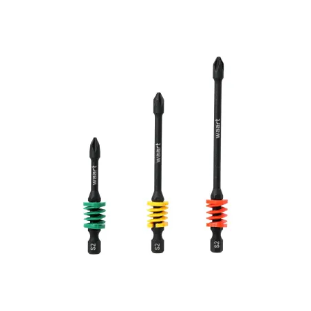 Końcówki wkrętakowe udarowe krzyżowe PH2, 3 szt., antislip