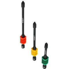 Końcówki wkrętakowe udarowe krzyżowe PH2, 3 szt., antislip