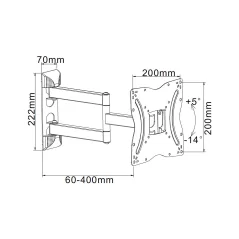 Uniwersalny uchwyt TV 13"-42" regulacja w pionie i w poziomie