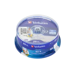 VERBATIM BD-R BLU-RAY 25GB 6X FULL PRINT NO ID CAKE 25szt