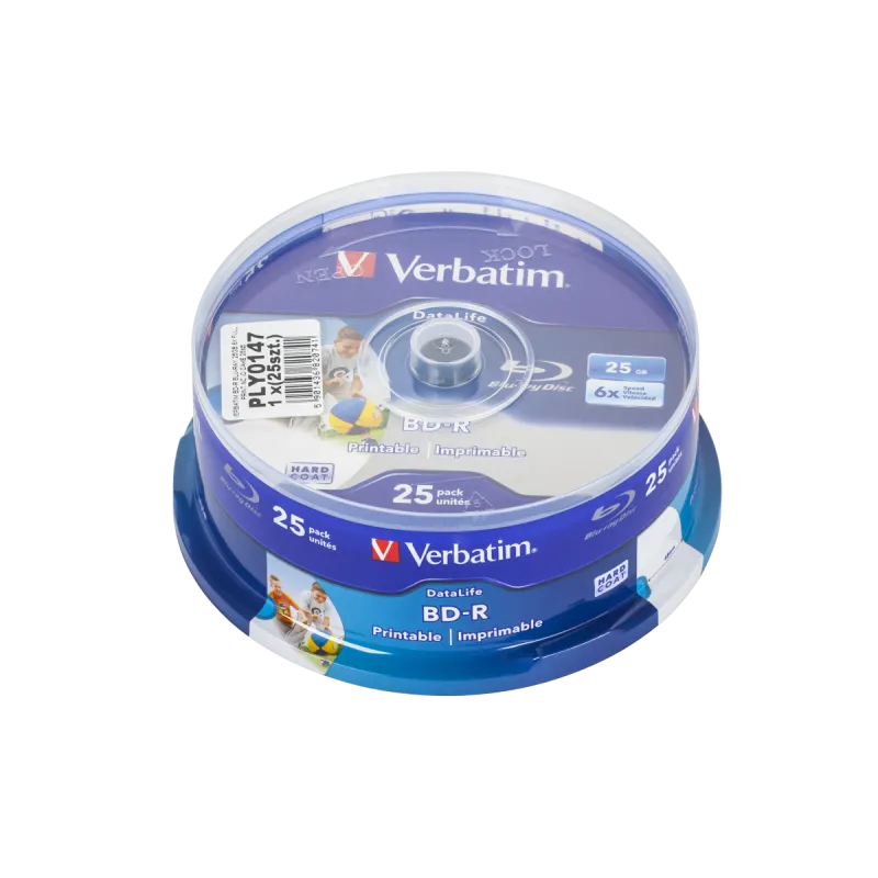 VERBATIM BD-R BLU-RAY 25GB 6X FULL PRINT NO ID CAKE 25szt VERBATIM BD-R BLU-RAY 25GB 6X FULL PRINT NO ID CAKE 25szt