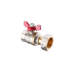 Seria S30 - zawór wodny, kulowy GW 1/2" x 3/4" z ruchomą nakrętką, z motylkiem