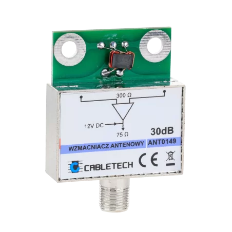 Wzmacniacz antenowy ekranowany 30dB Cabletech