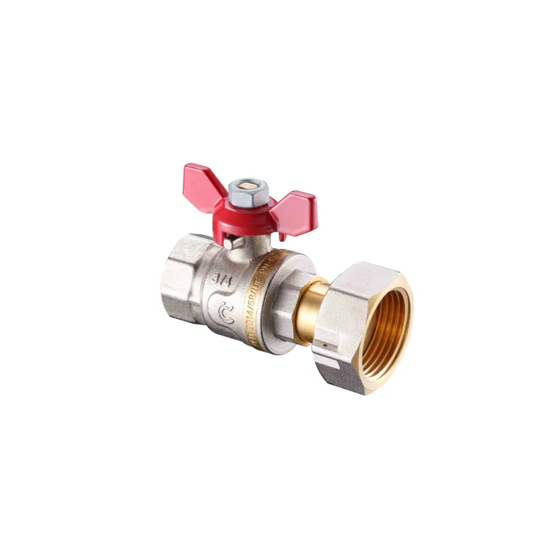 Seria S30 - zawór wodny, kulowy GW 3/4" x 1" z ruchomą nakrętką, z motylkiem