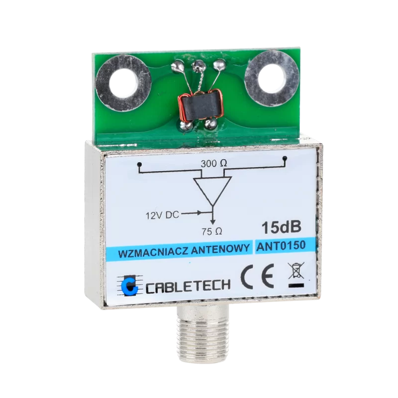 Wzmacniacz antenowy ekranowany 15dB Cabletech