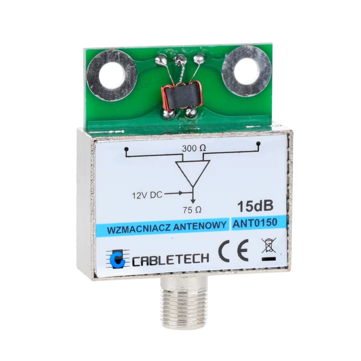 Wzmacniacz antenowy ekranowany 15dB Cabletech