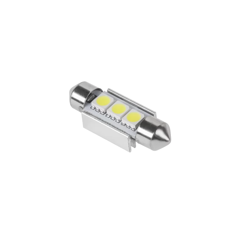 Żarówka samochodowa LED (Canbus) SV8,5 11x36mm 3x5050 SMD, biała