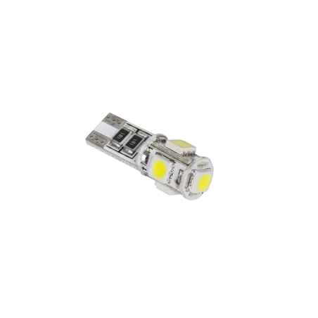 Żarówka samochodowa LED T10 (Canbus) - 5x SMD5050, biała