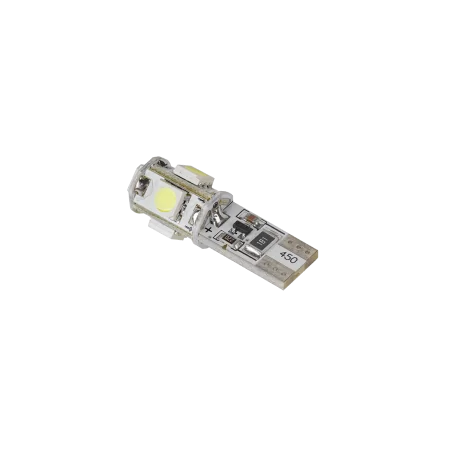 Żarówka samochodowa LED T10 (Canbus) - 5x SMD5050, biała