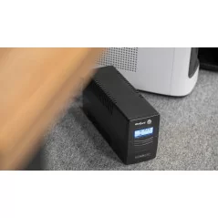 Zasilacz awaryjny komputerowy UPS REBEL model Nanopower Plus 1000 ( offline, 1000VA / 600W , 230 V , 50Hz , LCD , USB , RJ45 )