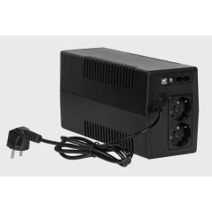 Zasilacz awaryjny komputerowy UPS REBEL model Nanopower Plus 1000 ( offline, 1000VA / 600W , 230 V , 50Hz , LCD , USB , RJ45 )