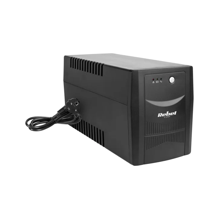 Zasilacz awaryjny UPS REBEL model Micropower 1500 (offline, 1500 VA / 900 W, 230 V, 50 Hz)