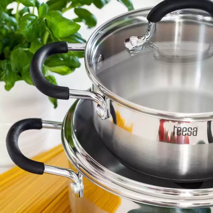 Zestaw garnków 8 elementów TEESA COOK EXPERT PRIME