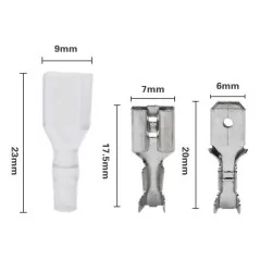 Zestaw konektorów 6,3mm+koszulki 200szt. E5933