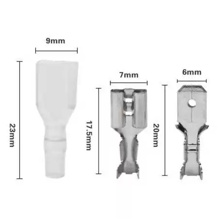 Zestaw konektorów 6,3mm+koszulki 200szt. E5933