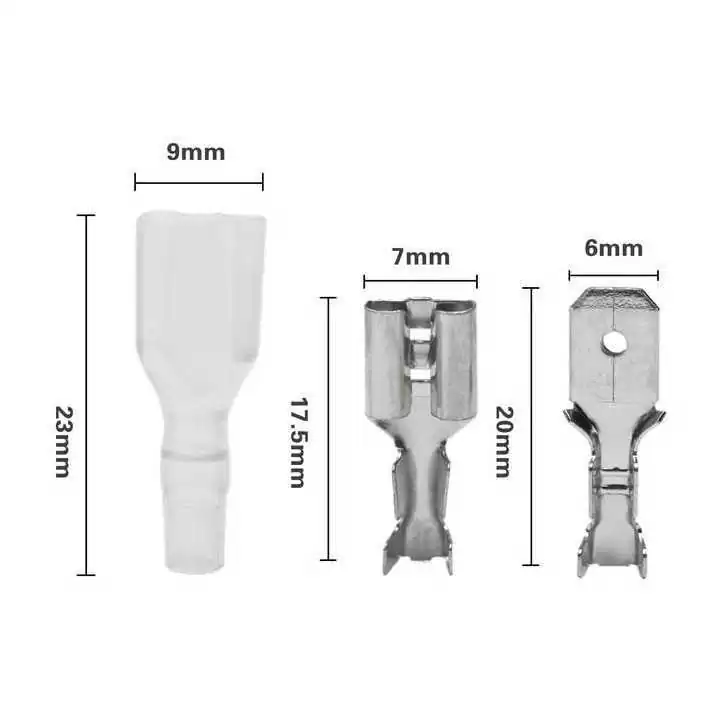 Zestaw konektorów 6,3mm+koszulki 200szt. E5933