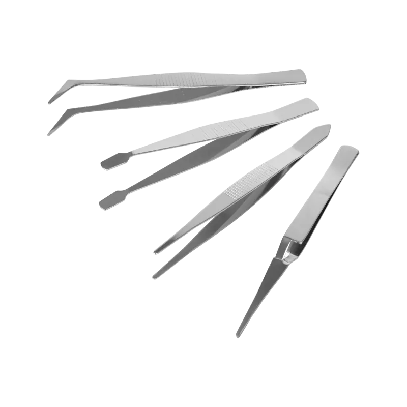 Zestaw pęset precyzyjnych 4szt KINZO Zestaw pęset precyzyjnych 4szt KINZO