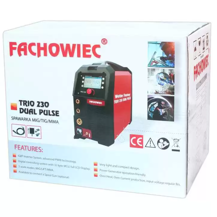 Półautomat spawalniczy 3w1 TRIO DUAL PULSE 230A MIG/MAG TIG MMA Welder Fantasy