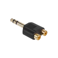 Złącze Jack 6.3 ST.-2xGN.RCA złoty