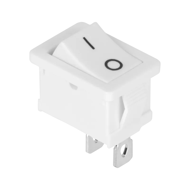 Złącze przełącznik prostokątny biały 6A 0-1