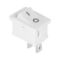 Złącze przełącznik prostokątny biały 6A 0-1