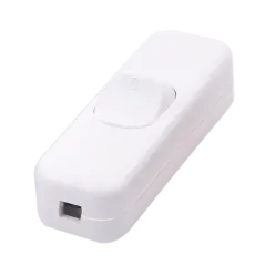 Złącze przełącznik przelotowy duży biały 3A/250V