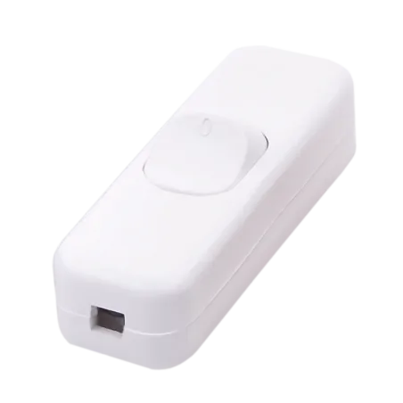 Złącze przełącznik przelotowy duży biały 3A/250V