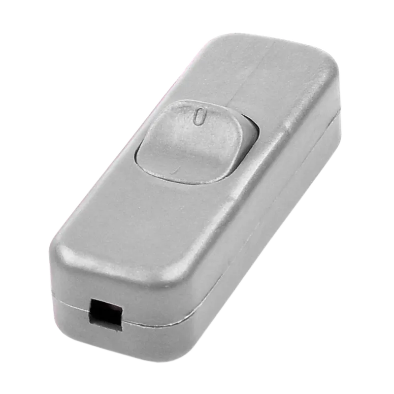 Złącze przełącznik przelotowy duży srebrny 3A/250V