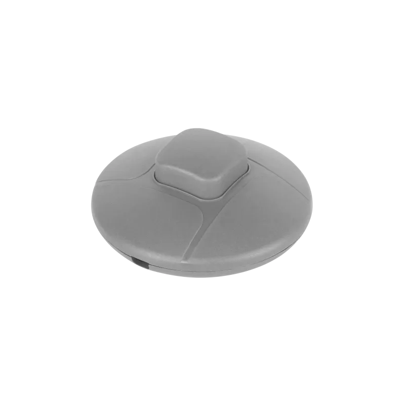 Złącze przełącznik przelotowy nożny srebrny 2A/250V