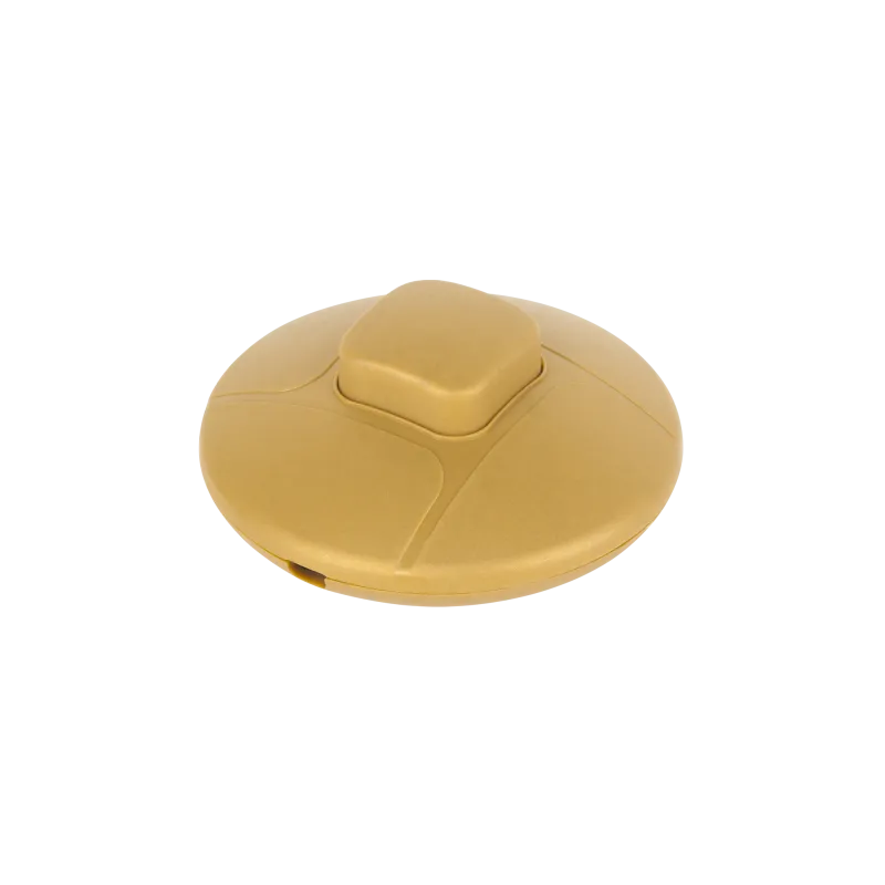 Złącze przełącznik przelotowy nożny złoty 2A/250V