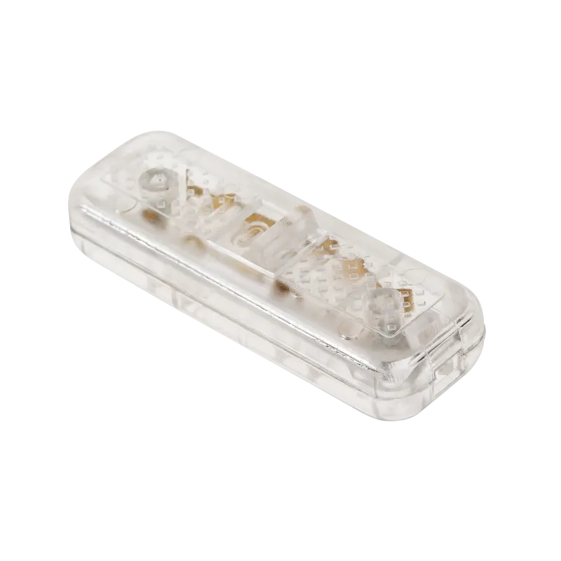 Złącze przełącznik przelotowy przeźroczysty 2A/250V